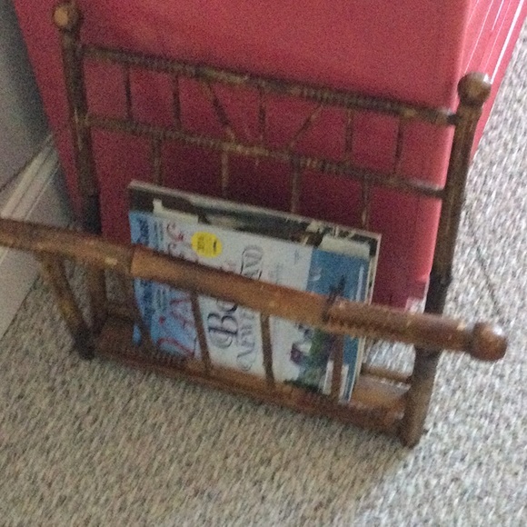 Vintage antique bamboo accordion style rack - Picture 6 of 6